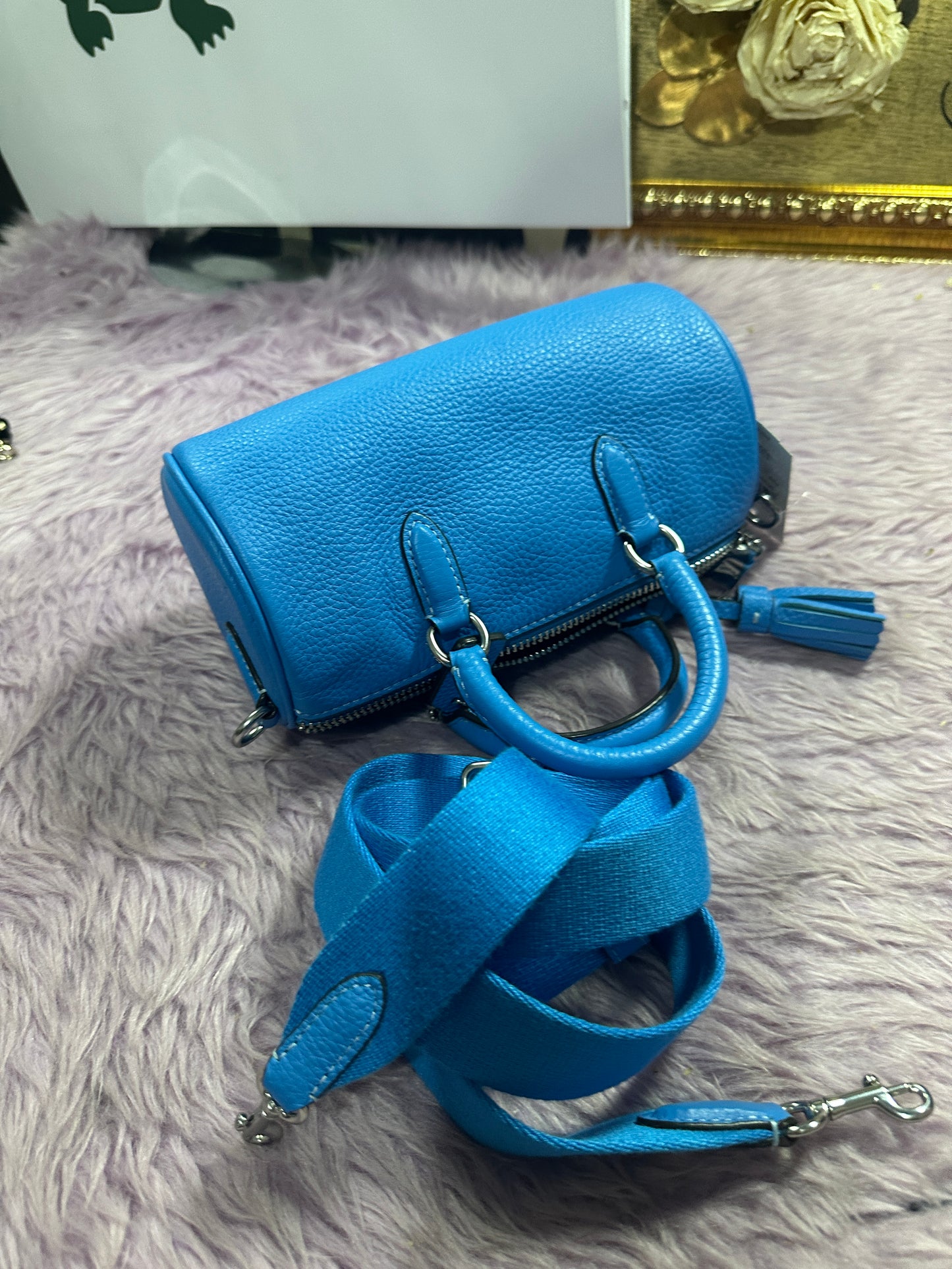 ORIG Preloved CCH Lacey Crossbody Small Barrel Blue Bag