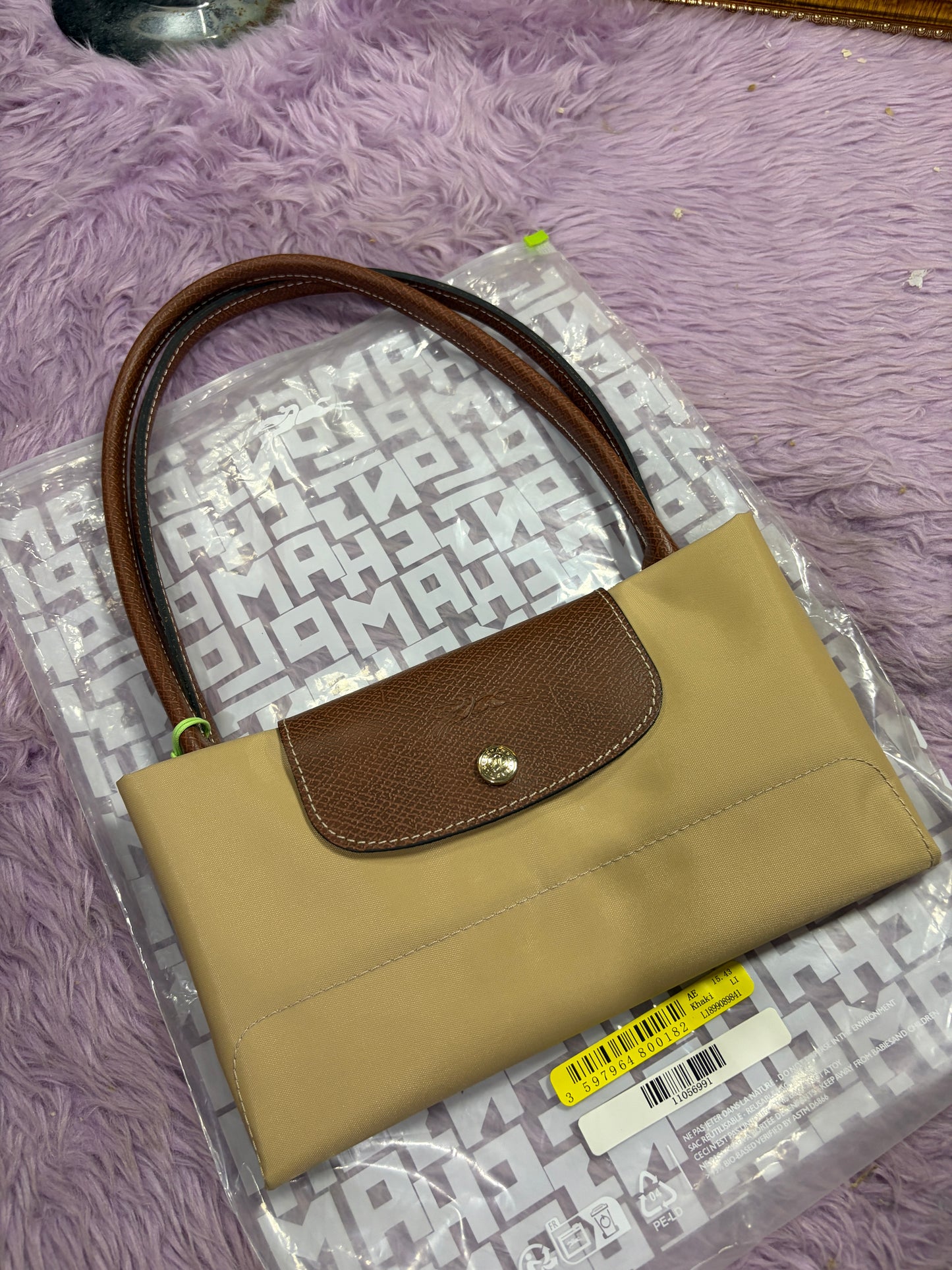 ORIG & IMPORTED Longchamp Le Pliage Original Medium & Large Tote bag BLACK/BROWN/BEIGE