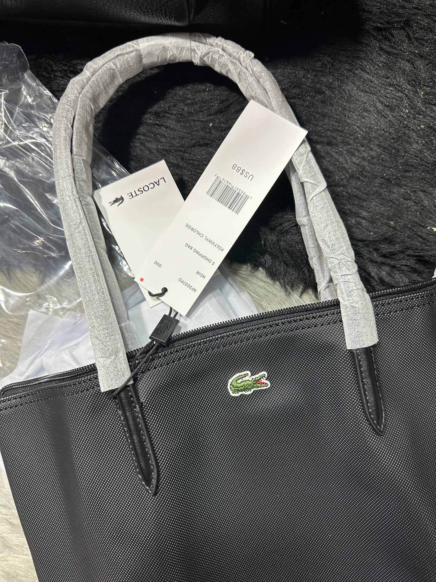 ORIG & IMPORTED Black LCT Concept Zip Tote Bag Small & Large