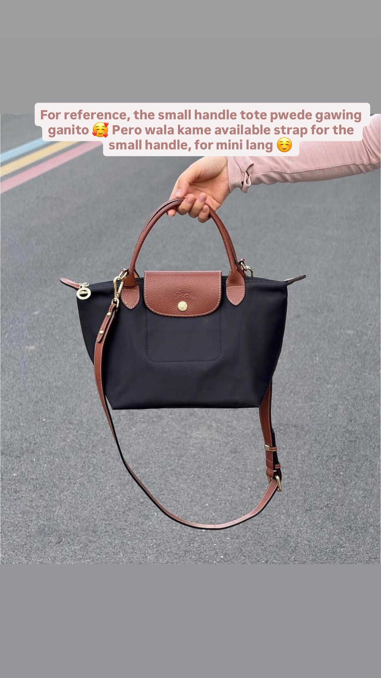 ORIG & IMPORTED Longchamp LC Le Pliage Small Short Handle Nylon Hand Bag