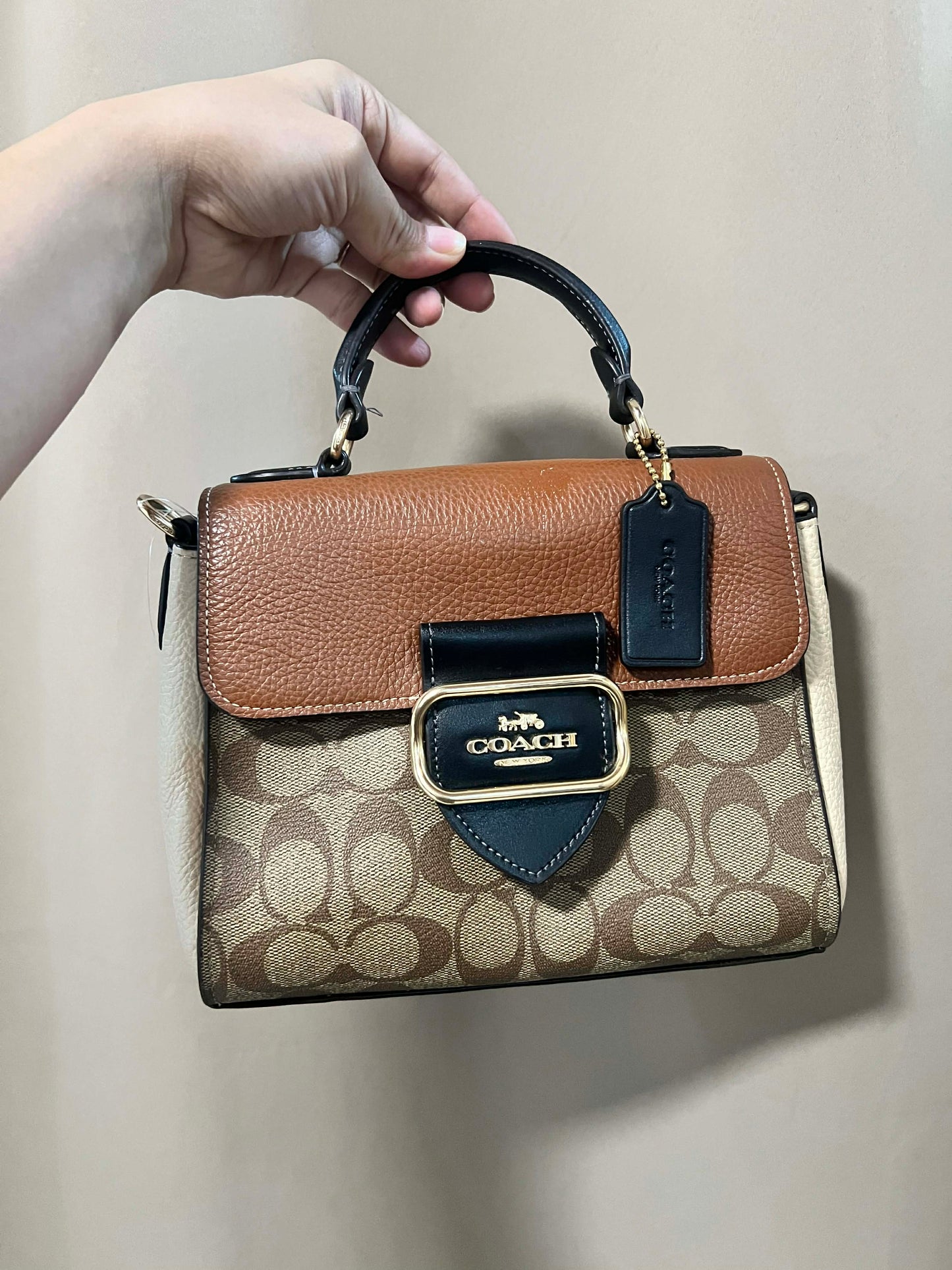ORIG Preloved CCH Morgan Top Handle Satchel Brown Bag