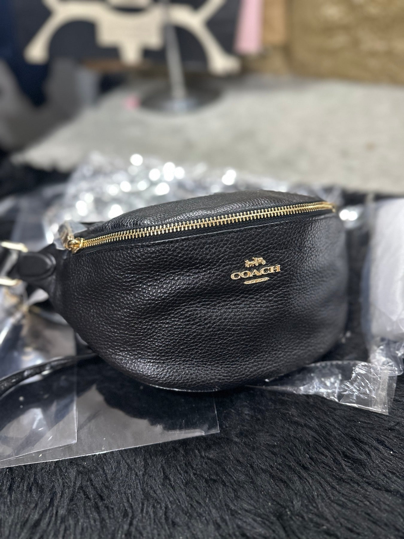 AUTHENTIC/ORIGINAL Coach RARE Belt Bag Black