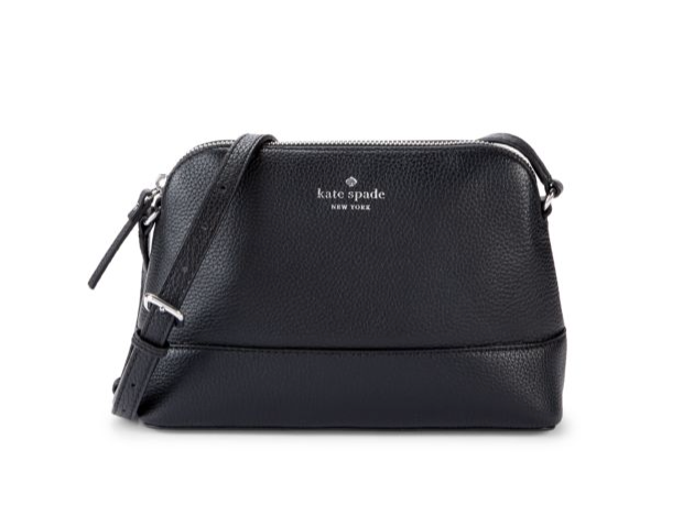 AUTHENTIC/ORIGINAL KateSpade KS Hanna Leather Crossbody Dome Black Bag