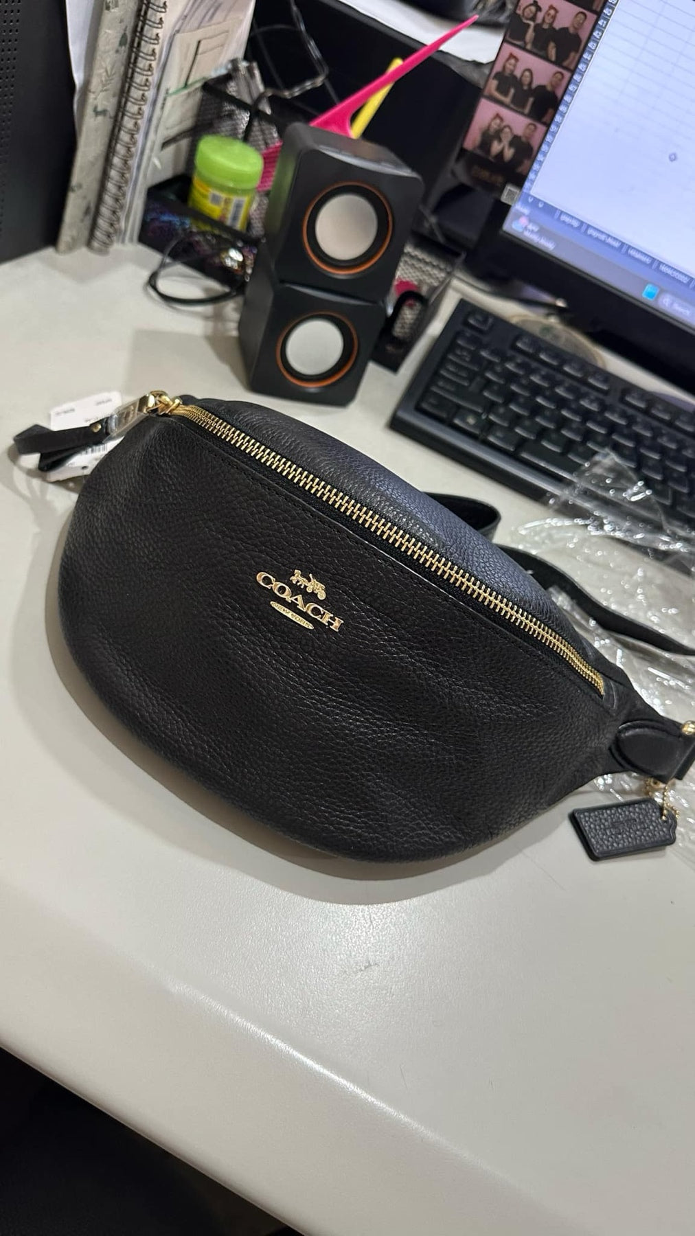 AUTHENTIC/ORIGINAL Coach RARE Belt Bag Black