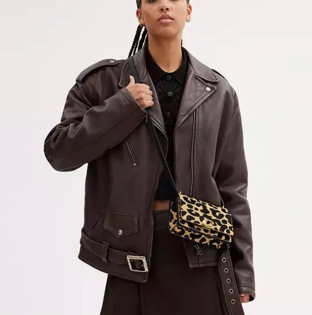 ORIG & IMPORTED CCH Retail Small Bandit Shoulder Bag With Leopard Print