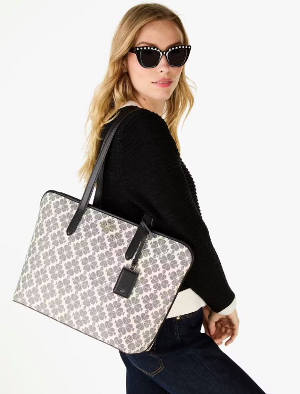 AUTHENTIC/ORIGINAL KateSpade KS Signature Spade Flower Large Tote Bag