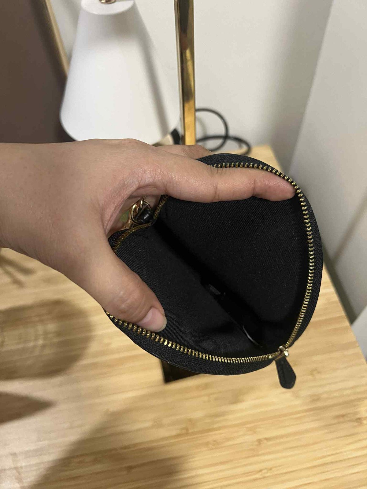 ORIG Preloved Coach Large Heart black Wallet with Floral Print