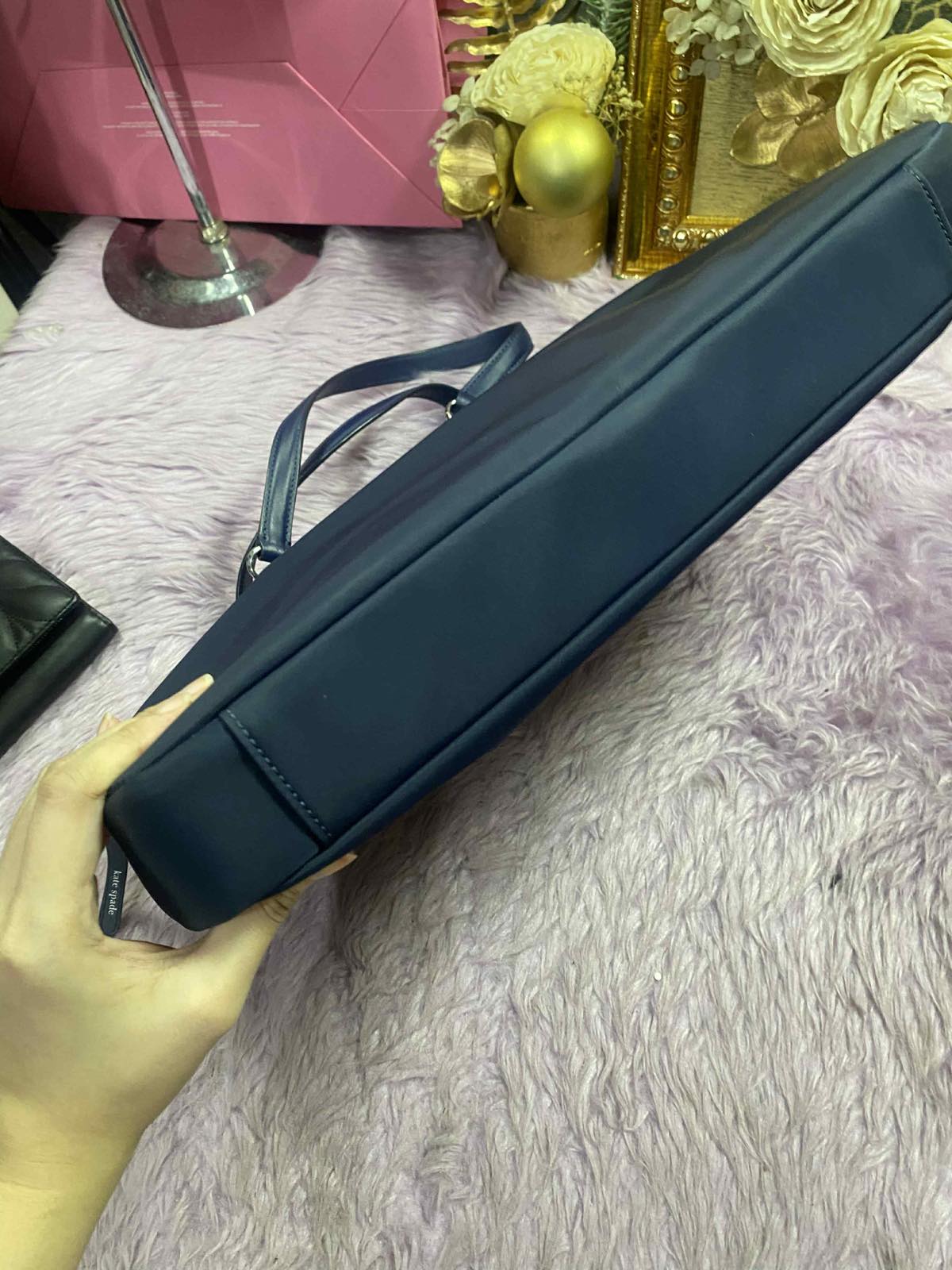 ORIG Preloved KateSpade KS Jae Laptop Nylon Blue Bag