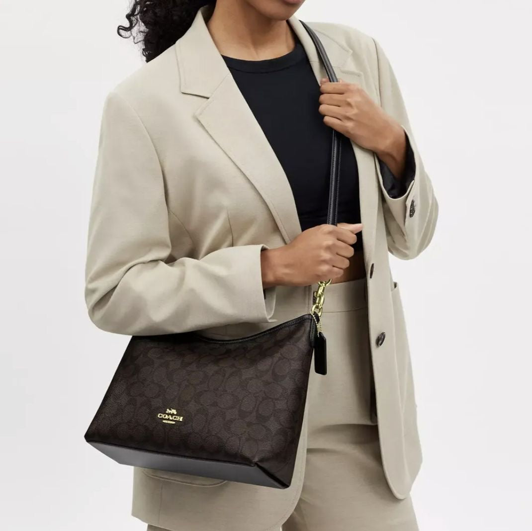 ORIG & IMPORTED CCH Laurel Shoulder Bag In Signature Canvas Walnut Brown