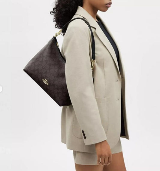 ORIG & IMPORTED CCH Laurel Shoulder Bag In Signature Canvas Walnut Brown
