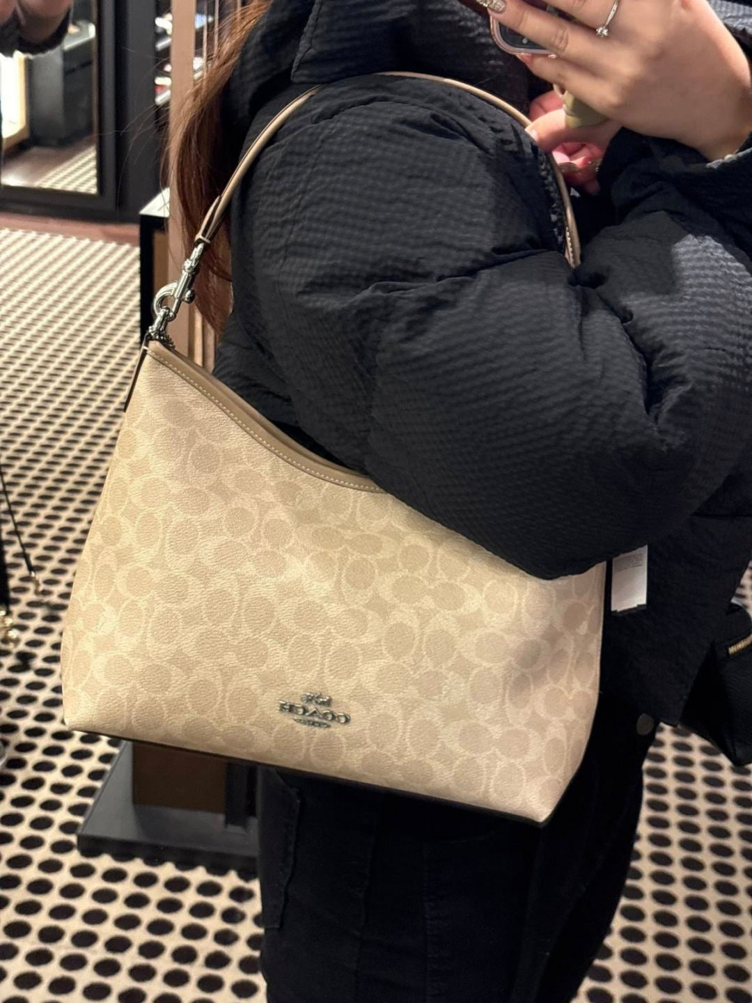 ORIG & IMPORTED CCH Laurel Shoulder Bag In Signature Canvas Sand/Taupe
