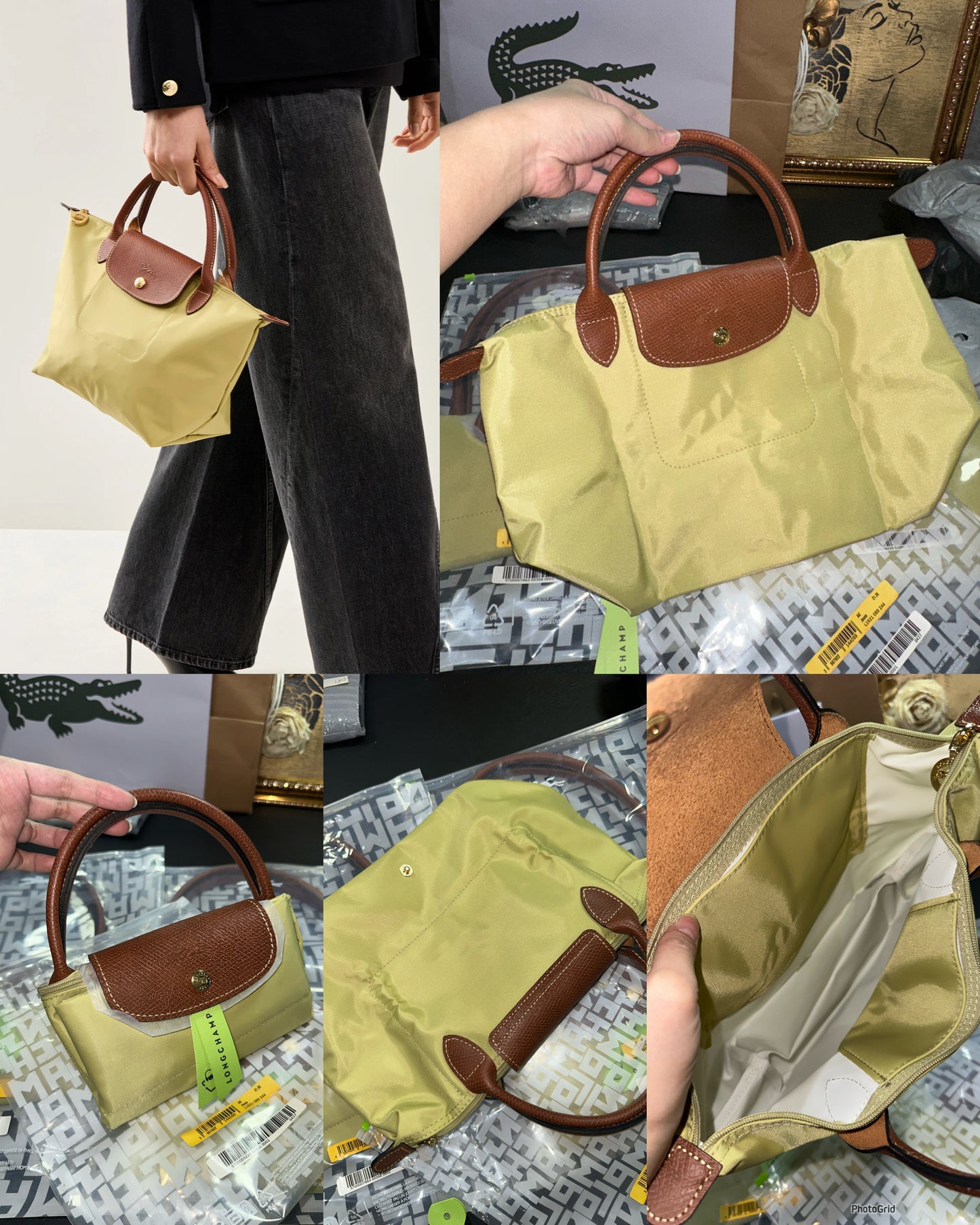 ORIG & IMPORTED Longchamp LC Le Pliage Small Short Handle Nylon Hand Bag