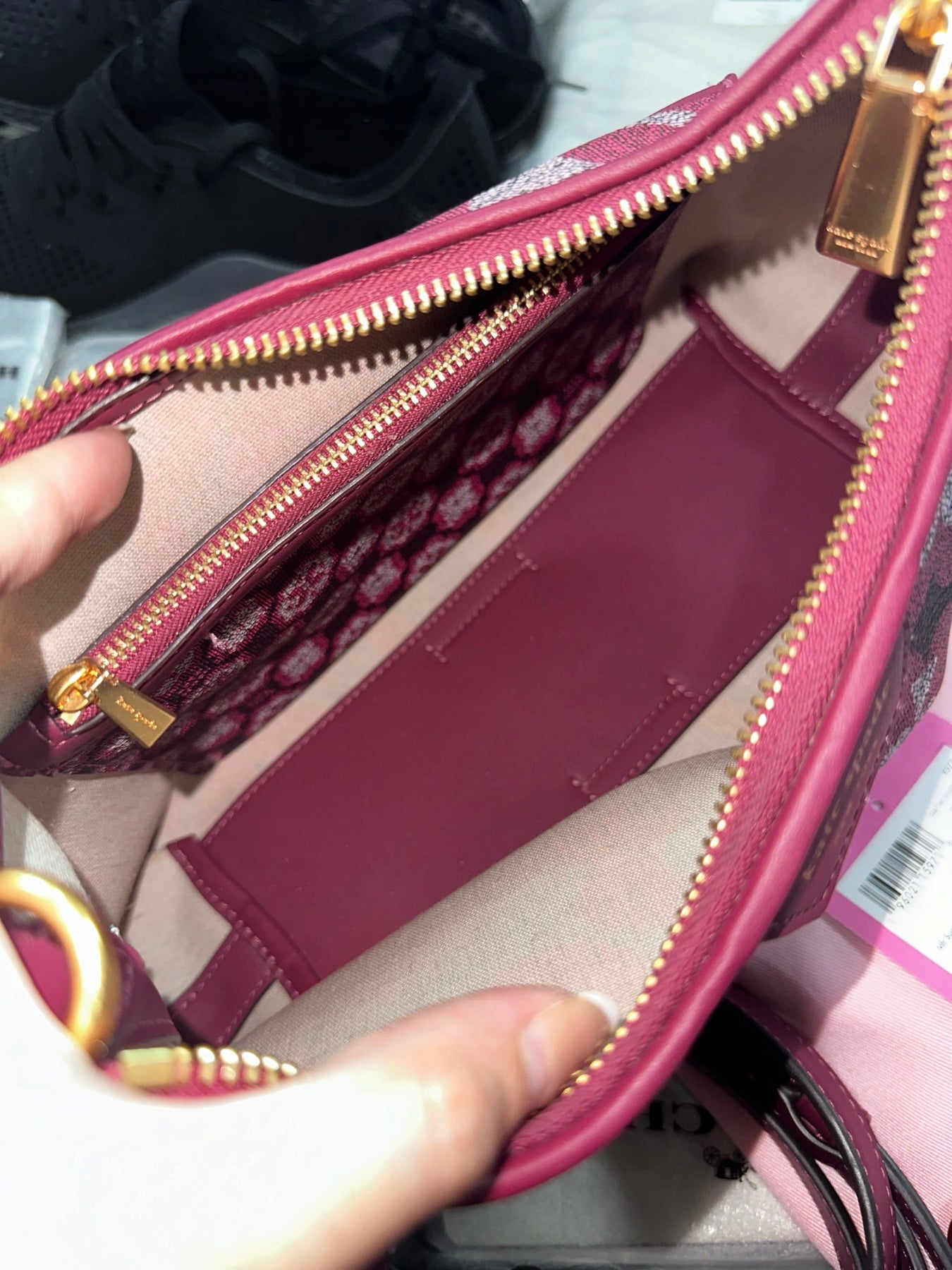 AUTHENTIC/ORIGINAL Preloved KateSpade KS Reece Small Shoulder Bag Garnet Rose Pink