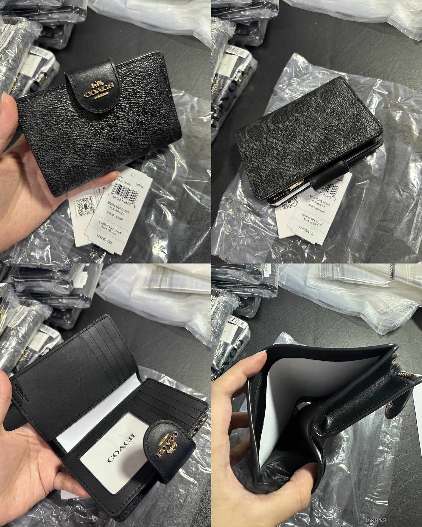 ORIG & IMPORTED CCH MEDIUM CORNER ZIP BIFOLD WALLET