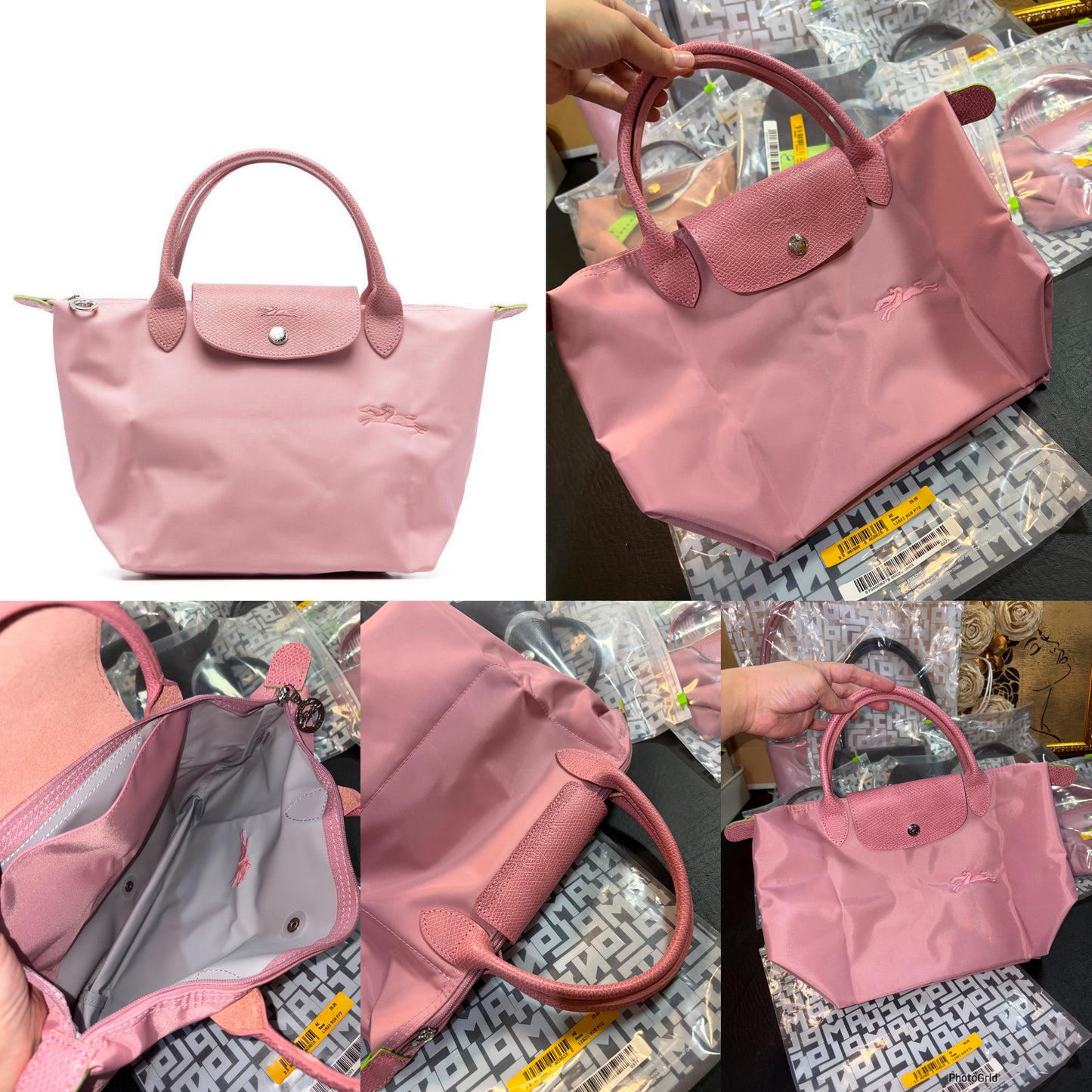 ORIG & IMPORTED Longchamp LC Le Pliage Small Short Handle Nylon Hand Bag