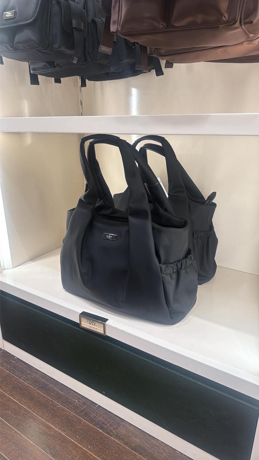 ORIG & IMPORTED KS Carter Nylon Large Baby Bag Black / Brown