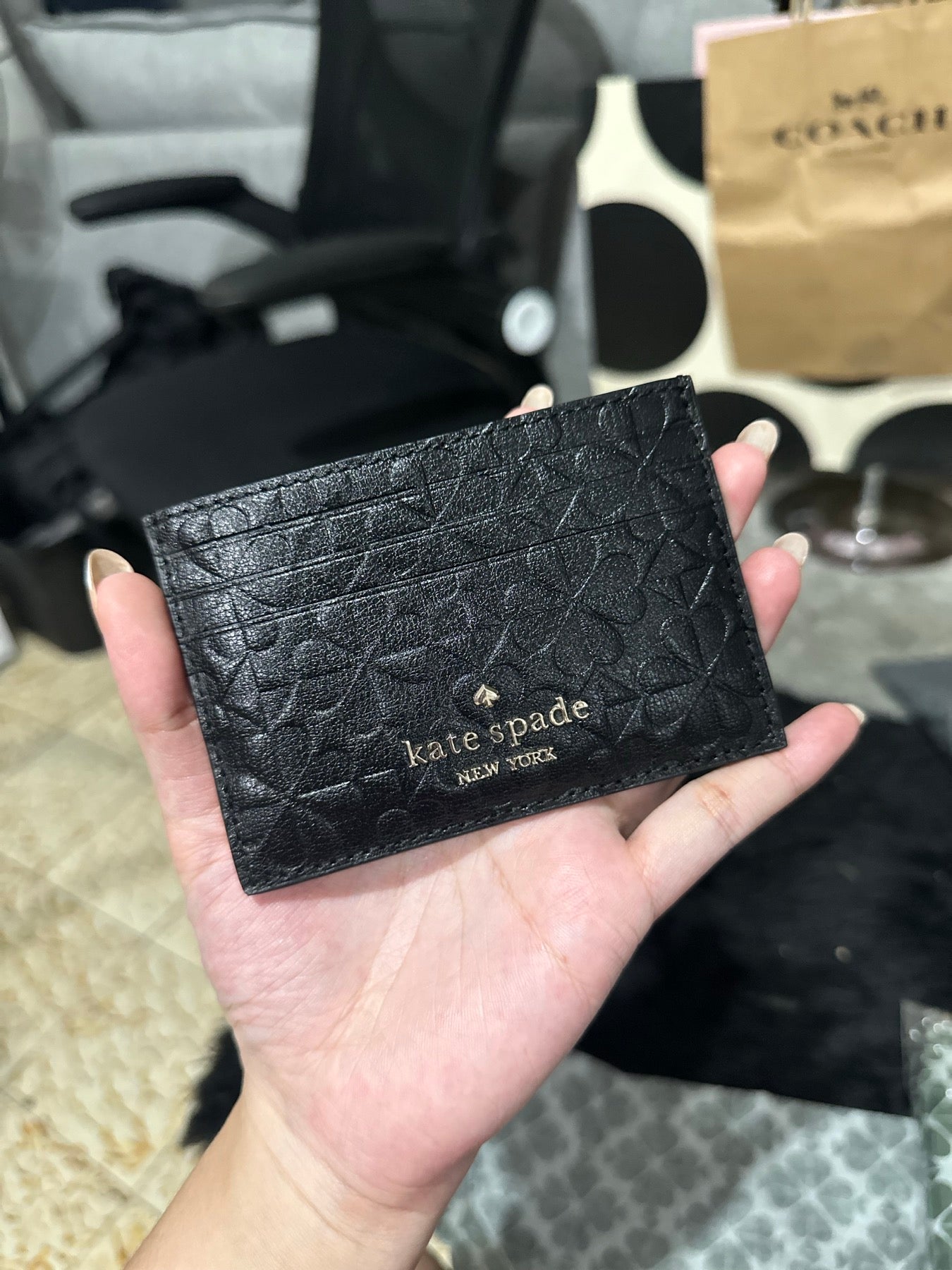 Hollie Spade (kate spade) Clover Geo and matching authentic wallet