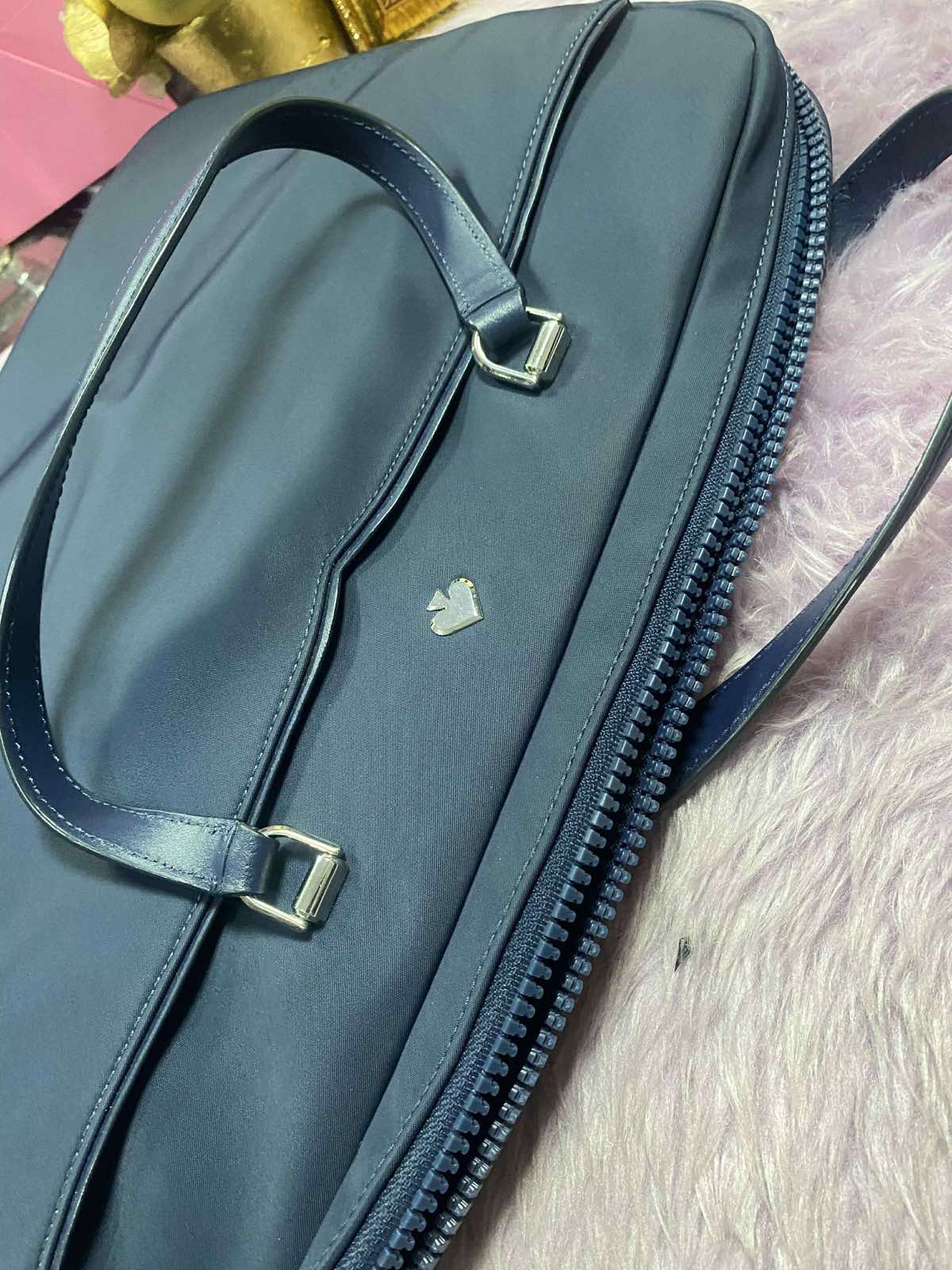ORIG Preloved KateSpade KS Jae Laptop Nylon Blue Bag