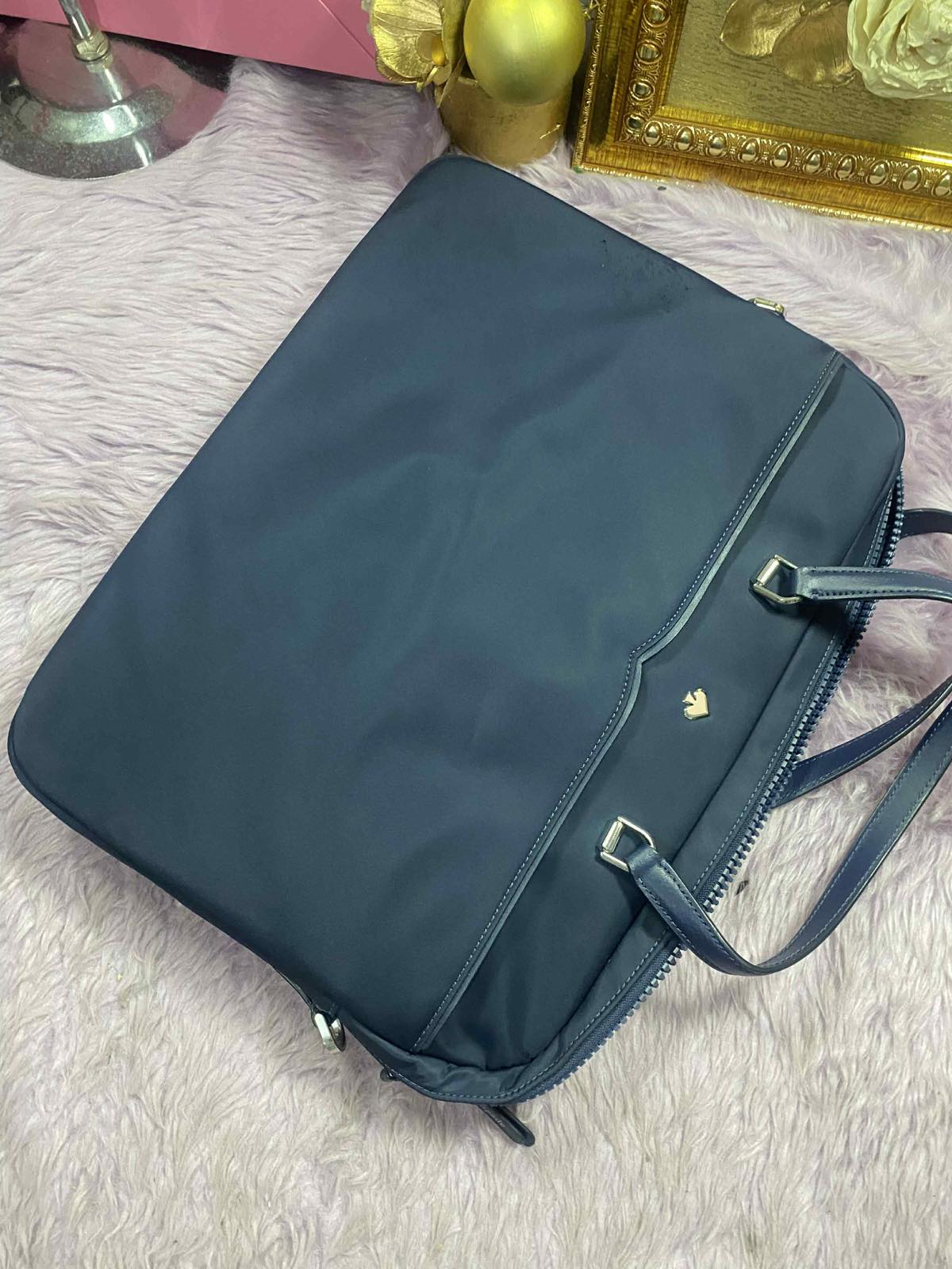 ORIG Preloved KateSpade KS Jae Laptop Nylon Blue Bag