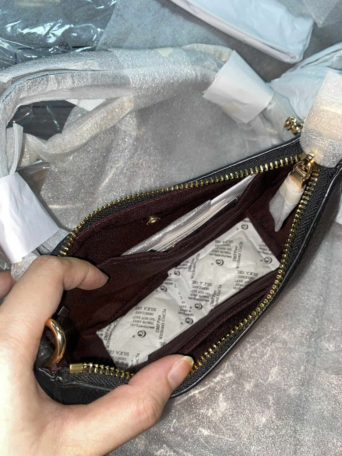 ORIG & IMPORTED Coach Teri Mini Crossbody Bag Black Chain Shoulder