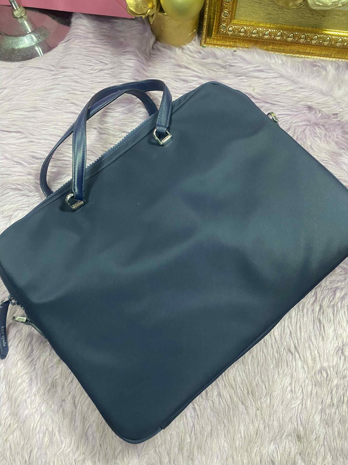 ORIG Preloved KateSpade KS Jae Laptop Nylon Blue Bag