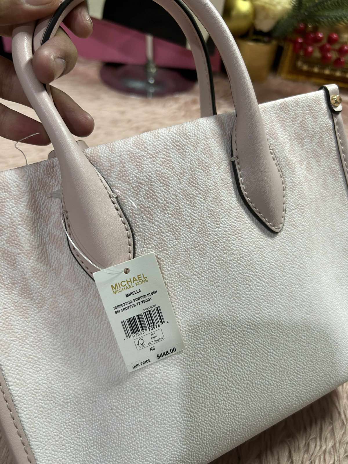 ORIG & IMPORTED MK Mirella Small Ombré Signature Logo Crossbody Pink Bag