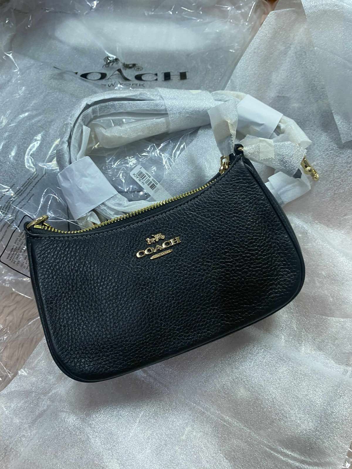 ORIG & IMPORTED Coach Teri Mini Crossbody Bag Black Chain Shoulder