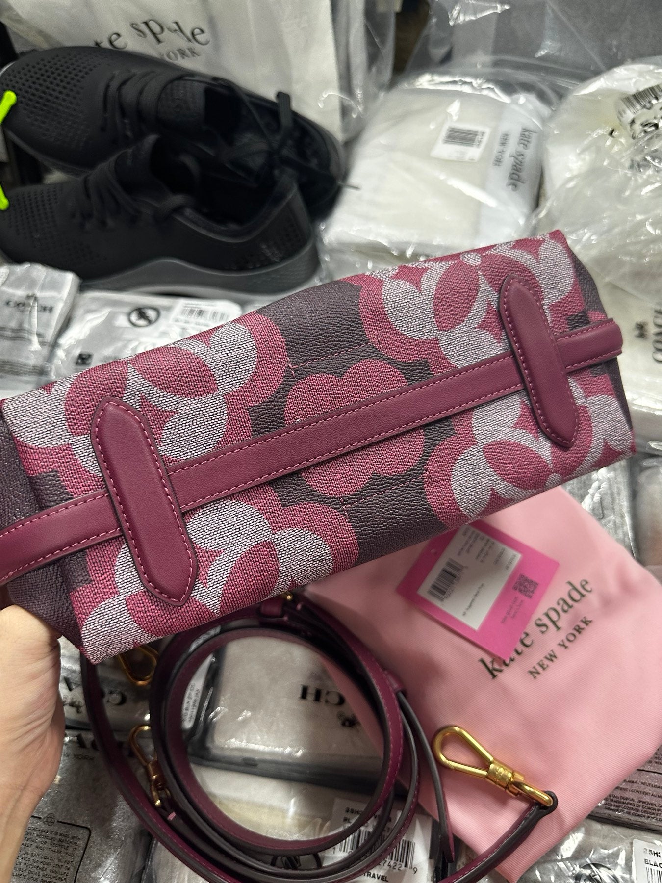 AUTHENTIC/ORIGINAL Preloved KateSpade KS Reece Small Shoulder Bag Garnet Rose Pink