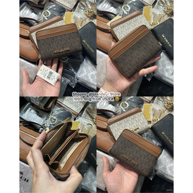 AUTHENTIC/ORIGINAL Michael K0rs MK Jet Set Travel Zip Around Card