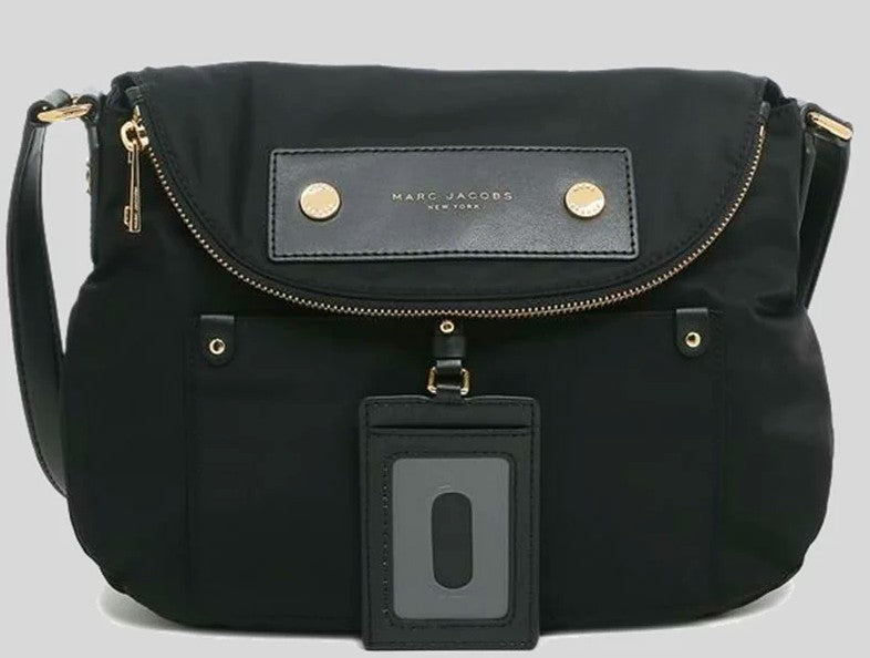 AUTHENTIC/ORIGINAL MARC JACOBS MJ Preppy Natasha Nylon Crossbody Bag Black