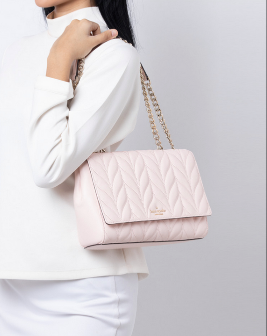 AUTHENTIC/ORIGINAL Preloved KateSpade KS Briar Lane Quilted Emelyn Pink Medium Shoulder Bag