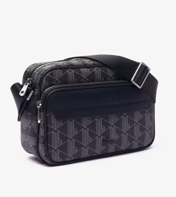 ORIG & IMPORTED LACOSTE The Blend Monogram Men's Black Bag