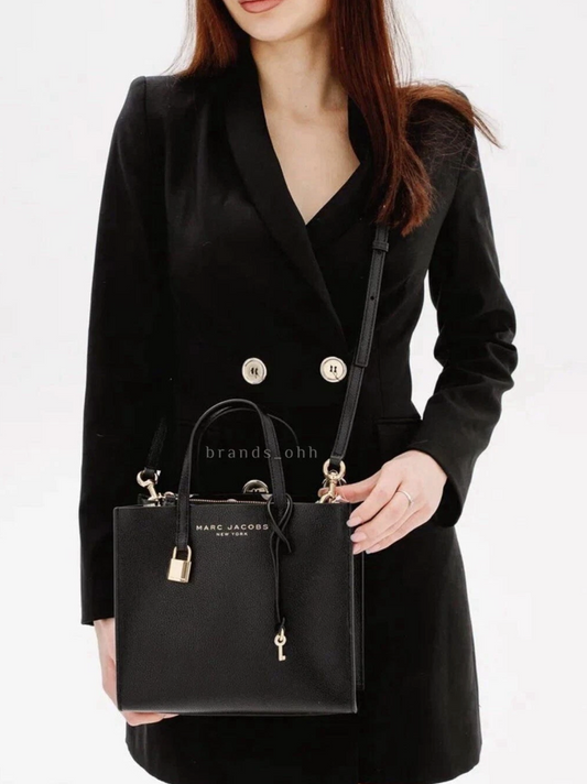ORIG Preloved Marc Jacobs MJ Mini Grind Tote Bag in Black