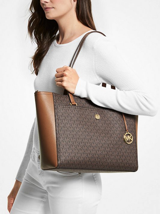 ORIG & IMPORTED Michael Kors MK Maisie Large Logo 3-in-1 Tote Brown Bag