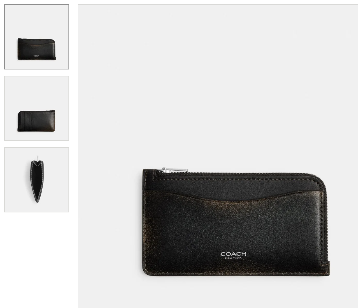 ORIG & IMPORTED CCH Slim Zip Card Case Wallet