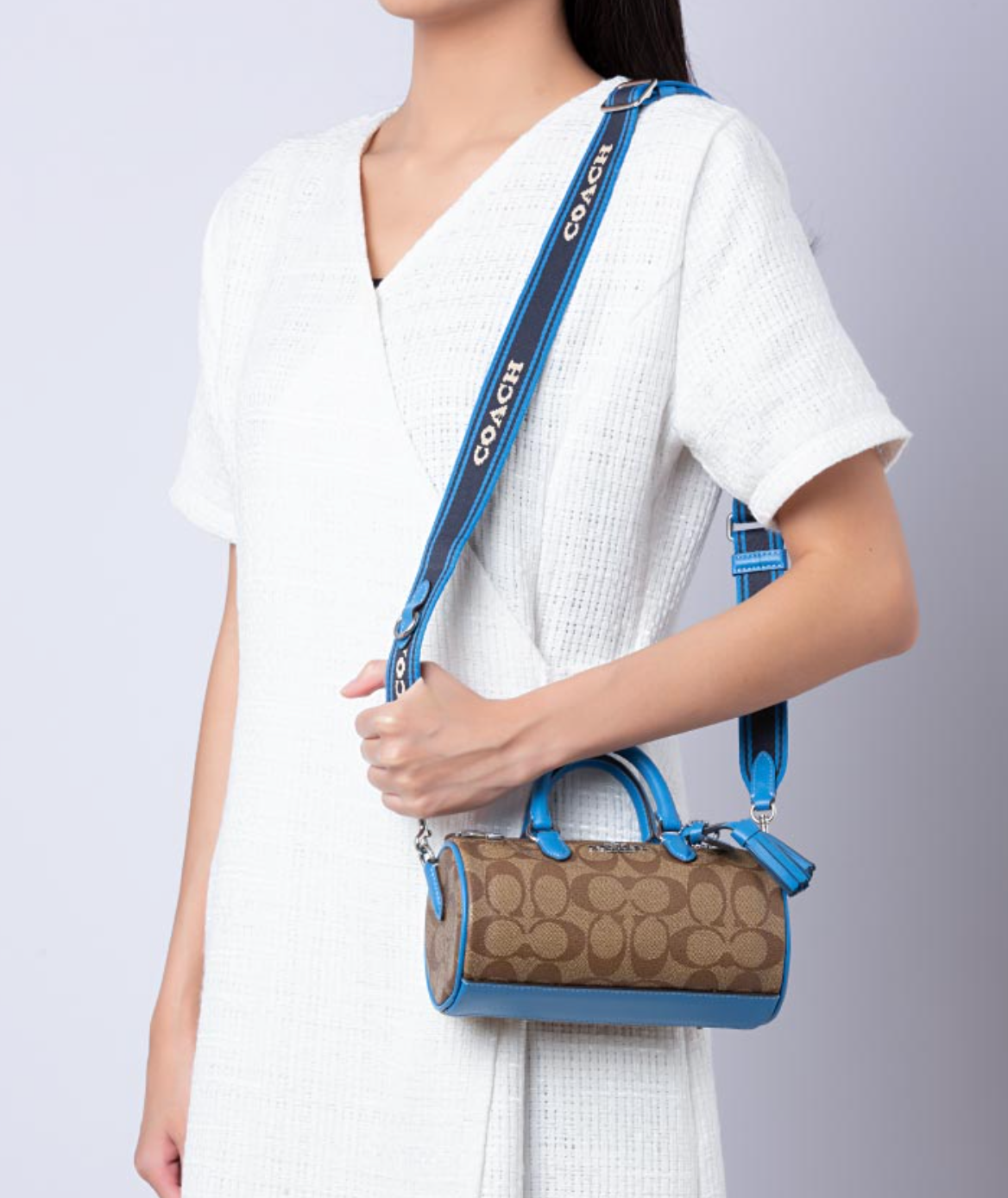 ORIG Preloved CCH Lacey Crossbody Small Barrel Blue Bag
