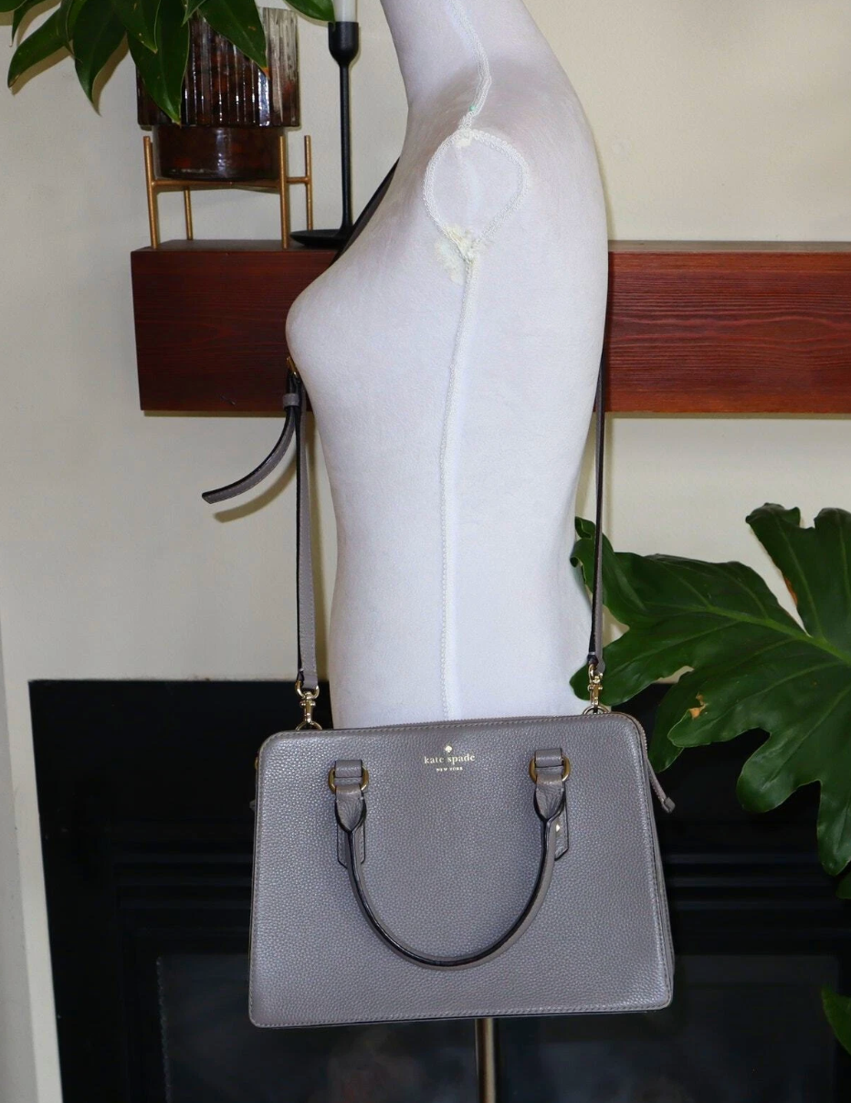 ORIG Preloved KS Lise Mulberry Street Satchel Taupe Medium Bag