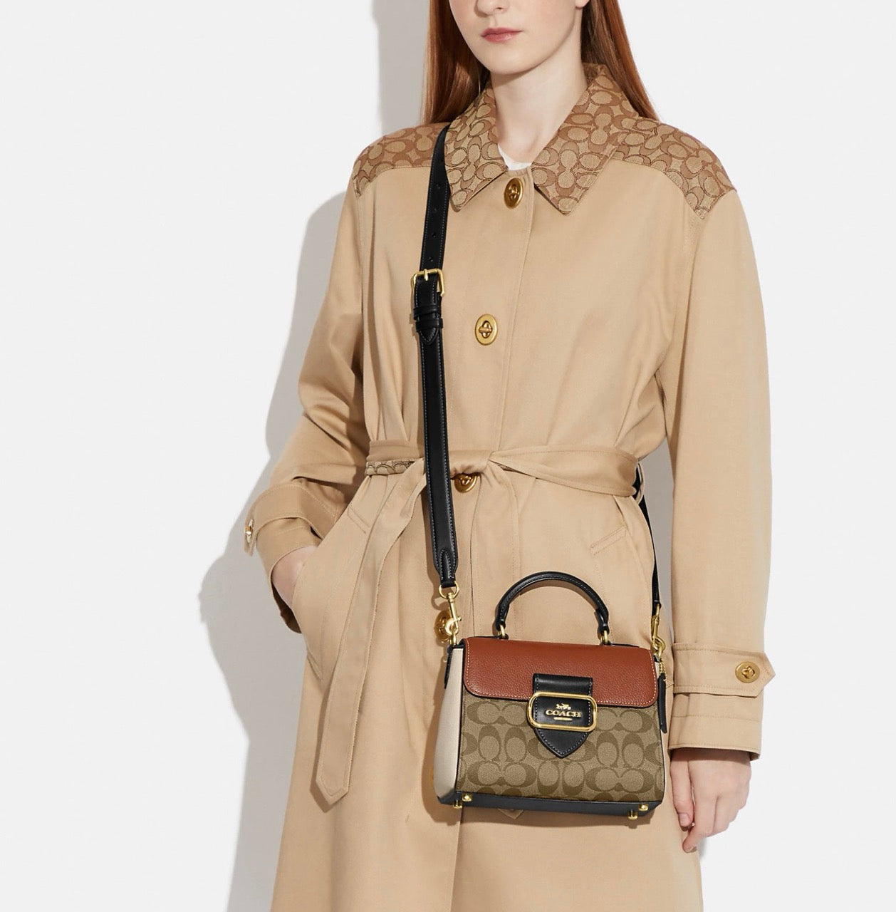 ORIG Preloved CCH Morgan Top Handle Satchel Brown Bag