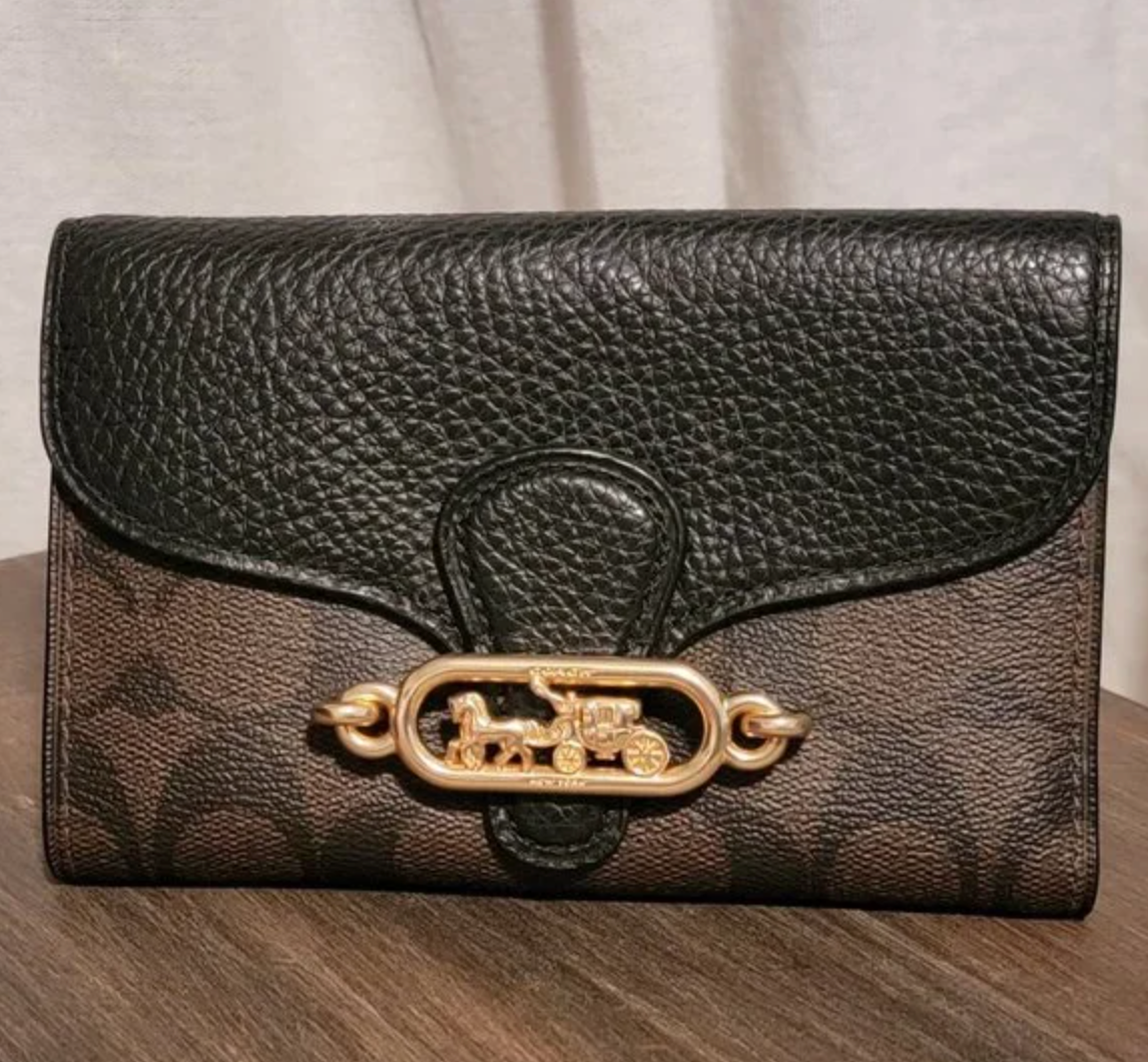 ORIG Preloved CCH Envelope Wallet Brown/Black