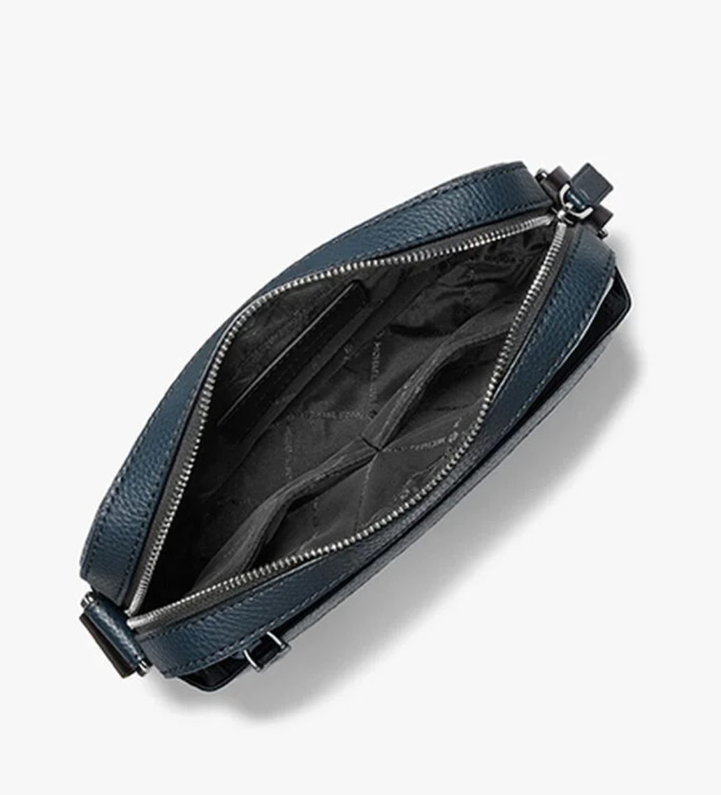 ORIG & IMPORTED MK Cooper Logo Stripe and Faux Leather Crossbody Men Blue Bag