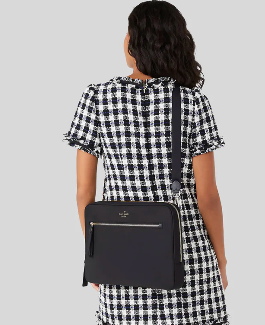 ORIG & IMPORTED KS Chelsea Black Nylon Laptop Bag Sleeve With Strap