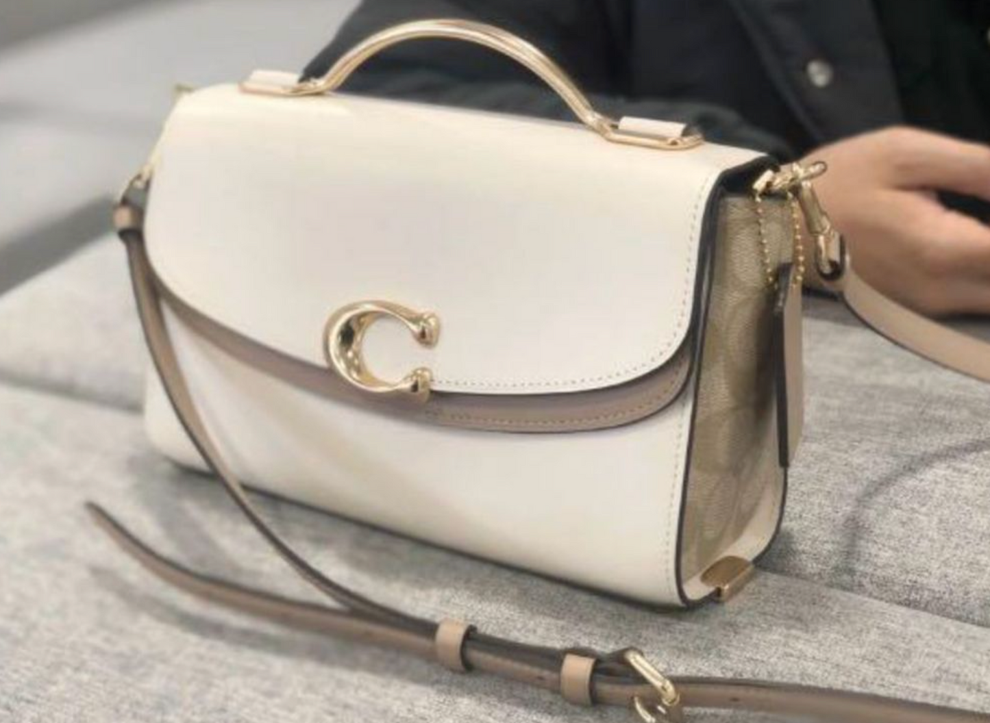 ORIG & IMPORTED CCH Retail RARE Celia Double Flap Crossbody bag Maroon / White