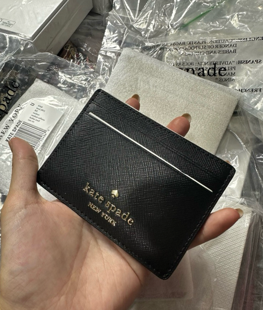 ORIG & IMPORTED KS Madison Small Slim Card Holder Wallet Black Beige Pink White