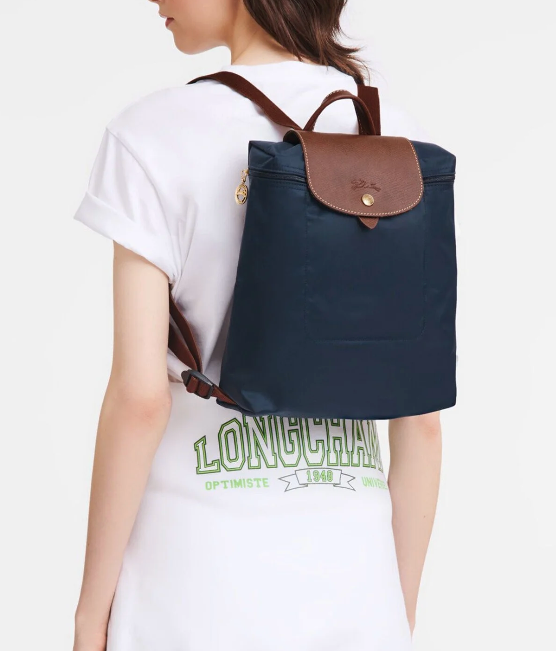 ORIG & IMPORTED Longchamp LC Le Pliage Medium Backpack Nylon Bag