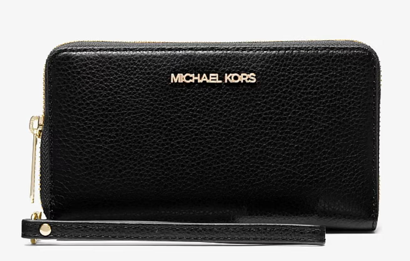 ORIG & IMPORTED MK Jet Set Medium Multifunction Phone Case Wristlet Wallet Brown/Black