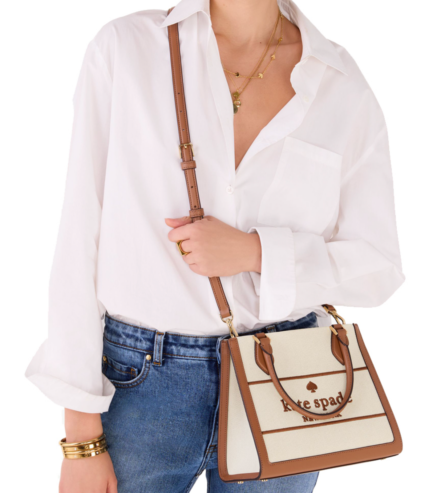 ORIG & IMPORTED KS Ellie Canvas Small Tote Brown/Black Bag