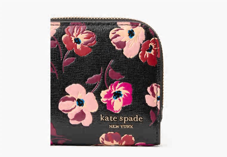 ORIG & IMPORTED Kate Spade KS Devin Fall Poppies Small Compact Wallet