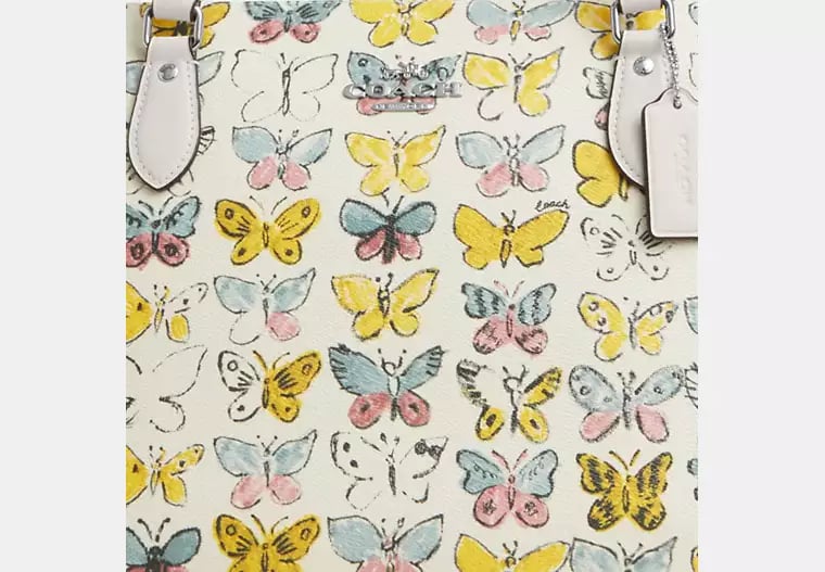 AUTHENTIC/ORIGINAL COACH Gallery Tote Bag With Butterfly Print