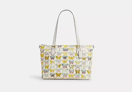 AUTHENTIC/ORIGINAL COACH Gallery Tote Bag With Butterfly Print