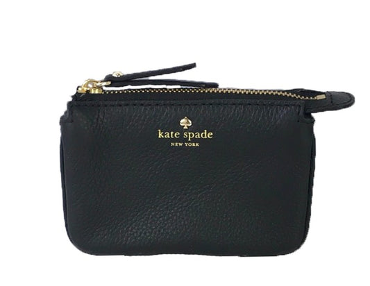 AUTHENTIC/ORIGINAL KateSpade KS Larchmont Avenue Mini Natasha Small Leather Coin Purse Wallet Black